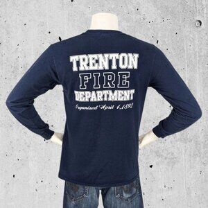 Trenton Fire Dept T Shirt Size Medium Long Sleeve NJ